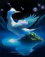 Placeholder: ((top-notch quality)), ((masterwork)), ((true-to-life)) - A lifelike, fantastical creature, dancing gracefully in a surreal, extraterrestrial water world, submerged in a subaqueous setting. The gentle neon glow of the light source creates an ethereal ambiance. Illustrated by Katsushika Hokusai, this artwork is painted in the aquarelle medium, presenting a fantastical scene with an energetic color palette featuring dramatic lighting in emerald, tangerine, and scarlet hues. The use of three-dimens