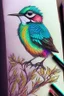 Placeholder: a bird drawing made with alcohol markers