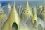 Placeholder: nautilus shell buildings and towers by artist "Leonora Carrington" by artist "Nautilus Shell"