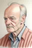 Placeholder: colour pencil sketch of a man
