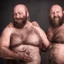 Placeholder: portrait photo of two 55 years old vikings embraced muscular chubby and hairy beard manly chest hairy shoulders emotive eyes hyper-realistic 4k cinematic photographic