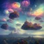 Placeholder: 6. Create a surreal and dreamlike landscape with floating islands and colorful skies