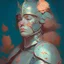 Placeholder: dream portrait of female knight by james jean