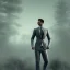 Placeholder: Fantasy super human in grey suit, full body man, 3d 4k image, fantasy super hero wepons