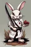 Placeholder: killer bunny with chefs knife dnd realism art adventurer