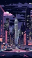 Placeholder: lofi style drawing of new york city night