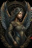 Placeholder: Ornate Angel design, T-Shirt Design, fantasy art, digital painting, clean dark background, 8K, HDR