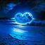 Placeholder: electric heart blue moon on the beach