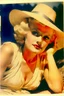 Placeholder: Jean harlow, in the sun, polaroid