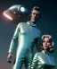 Placeholder: Ultra Realistic retro sci-fi image from 1960, spaceship, sweet young woman Jane Fonda with a man, dress with tight latex coat and retro glass helmet, Retro sci-fi style, soft color, highly detailed, unreal engine 5, ray tracing, RTX, lumen lighting, ultra detail, volumetric lighting, 3d, finely drawn, high definition, high resolution.