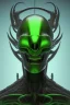 Placeholder: green alien, head, evil, black eyes, big silver teeth, weapons, blood, 8k, finely detailed, photo realistic, HR Giger style