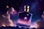 Placeholder: generate me an aesthetic photo of perfumes for Perfume Bottles with Starry Sky Background