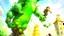 Placeholder: Fantasy digital illustration: giant falling from the beanstalk