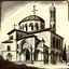 Placeholder: drawing of a byzantine cathedral in the style of art novel and torat