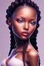 Placeholder: girl, cute, beautiful, black skin, braids, thick