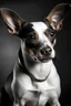 Placeholder: modern Portrait of gray american rat terrier