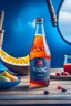 Placeholder: brand campaign for a new drink with orange and chili flavour viking on a viking ship style high resolution