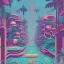 Placeholder: tropical city, latino, plants, streets, risograph, flat design, 2 colors