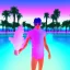 Placeholder: Vaporwave pool person