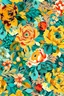 Placeholder: flowers floral pattern in the style of Pierre-Auguste Renoir