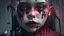 Placeholder: darkred slime Goth girl, realistic photograph , 3d render, octane render, intricately detailed, cinematic,