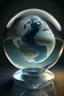 Placeholder: a crystal clear globe