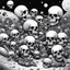 Placeholder: [art by Marcel Gottlieb, (aka Gotlib)] Skulls and Dead Astronauts