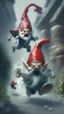 Placeholder: gnome running away from a hydra