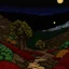 Placeholder: Colourful, peaceful, Egon Schiele, Max Ernst, Vincent Van Gogh, night sky filled with galaxies and stars, rocks, trees, flowers, one-line drawing, sharp focus, 8k, deep 3d field, intricate, ornate