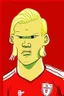 Placeholder: Erling Haaland Norwegian football player . cartoon 2d