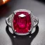 Placeholder: ruby ring with braided tungsten, braided band, men's jewellery