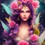 Placeholder: bright fairy, beautiful portrait, flowery landscape