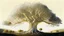 Placeholder: Valinor, tolkien, one giant golden tree, one giant silver tree