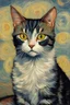Placeholder: Portrait of a cat by Van Gogh