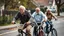 Placeholder: Elderly pensioners on BMX bikes. Photographic quality and detail, award-winning image, beautiful composition, 35mm lens.