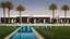 Placeholder: Description of a modern Emirati style villa: Located on a magnificent piece of land in the heart of the Emirates, our villa embodies the finesse of design and detailing that promises a luxurious residential experience. This two-story villa, with its elegant and contemporary spaces, stands out. The exterior walls of the villa are made of black and white stones, adding an elegant and luxurious touch to the design. This combination of black and white stones creates a beautiful contrast, highlight