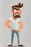 Placeholder: man cartoon character design with white background