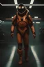 Placeholder: Cinematic, full-body photograph of mars as a villain. With filmic color grading and dramatic lighting