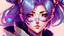Placeholder: overwatch girl, smooth soft skin, big dreamy eyes, beautiful intricate colored hair, symmetrical, anime wide eyes, soft lighting, detailed face, digital painting