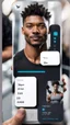 Placeholder: gym profile card and picture of person