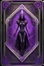 Placeholder: sacred geometry framed playing card, black and purple dancer thief shadows boss card in the style of Giger and fallout 4 ,,bokeh like f/0.8, tilt-shift lens 8k, high detail, smooth render, down-light, unreal engine