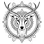 Placeholder: amazing animals, each forest animal art has an imaginary into one animal, Strange, imaginative, mandala coloring sheet, full view, don't draw repeated image again, realistic, only draw lines, coloring book, clean line art, –no sketch, color, –ar 3:4, white background, minimalistic black lines, minimal black color, low level black colors, coloring page, avoid thick black colors, thin black line art, avoid colors, perfect shape, perfect clear lines,