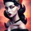 Placeholder: Sexy evil queen black hair full image