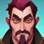 Placeholder: Portrait of a 35 year old funny warlock