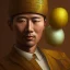 Placeholder: portrait of korean man made of eggs