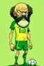 Placeholder: Socrates Brazilian football player , cartoon 2d