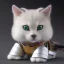 Placeholder: beautiful smooth realistic Japanese samurai dog robot body, run on dark cosmos background, cat aye, extremely sharp detail, finely tuned detail, ultra high definition, 8 k, unreal engine 5, ultra sharp focus, accurate sword wings,