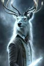 Placeholder: stunning watercolor of illuminated ghost stag with Alan Rickman as Severus Snape superimposed on stag image, artwork, Flickr, 8 k, detailed matte, ultrafine detail, high-quality, George Grie, Anne Dittman, Anne Stokes, Lisa Parker, Selina French, howard lyon, greg rutowski