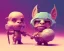 Placeholder: tiny cute {Arnold Schwarzenegger} toy, standing character, soft smooth lighting, soft pastel colors, skottie young, 3d blender render, polycount, modular constructivism, pop surrealism, physically based rendering, square image, evil ,