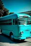 Placeholder: real photo of bus with logo "simplea" turquoise color